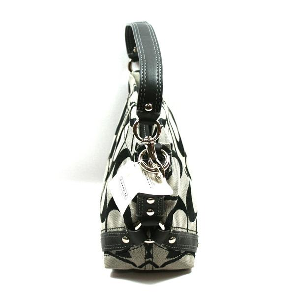 Coach Small Carly Signature Black Top Handle Pouch Bag #42780