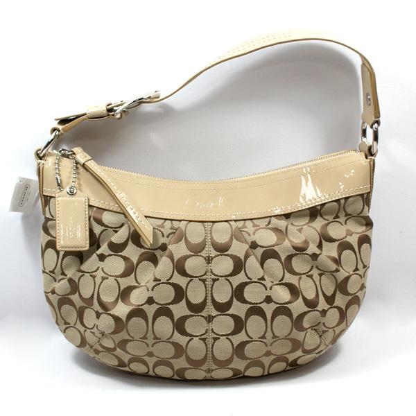 Coach Soho Pleated Signature Khaki Hobo Bag #13740 | Coach 13740
