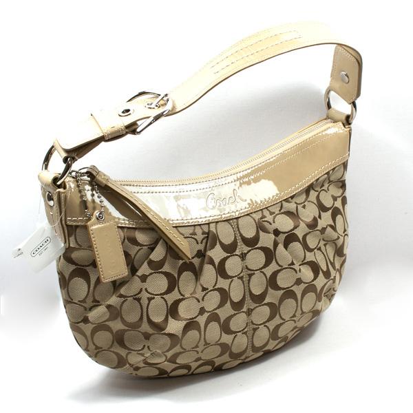 Coach Soho Pleated Signature Khaki Hobo Bag #13740 | Coach 13740
