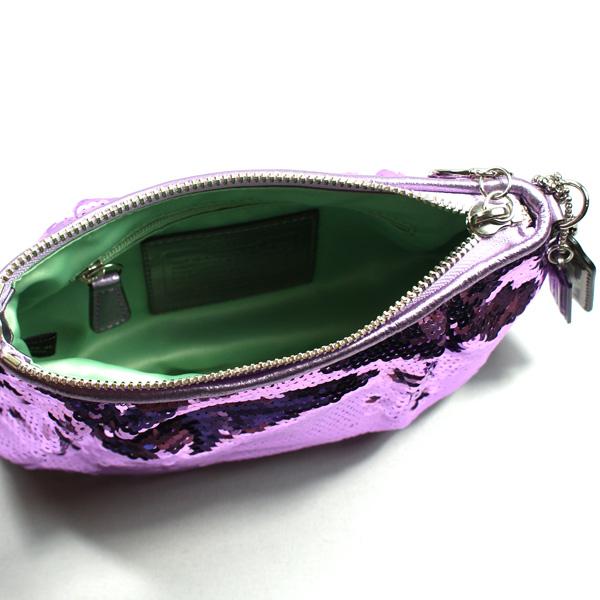 Coach Poppy OCC Amethyst Sequin Pouch/ Evening Bag #14368 | Coach